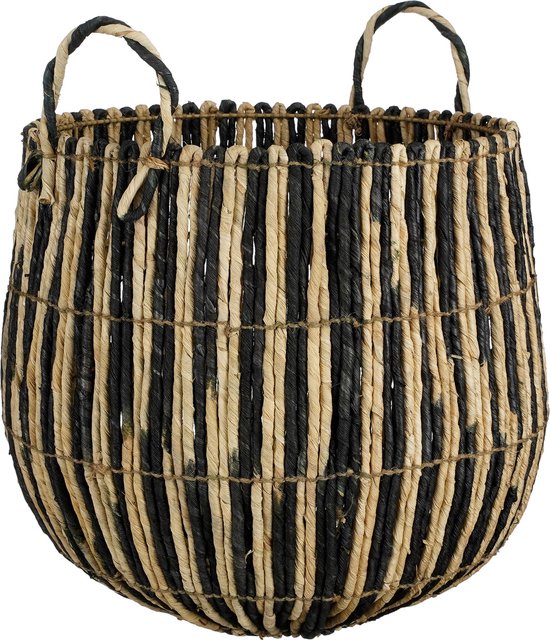 Mica Decorations Ronda Korb - 2er Set - H40 x Ø44 cm - Schwarz