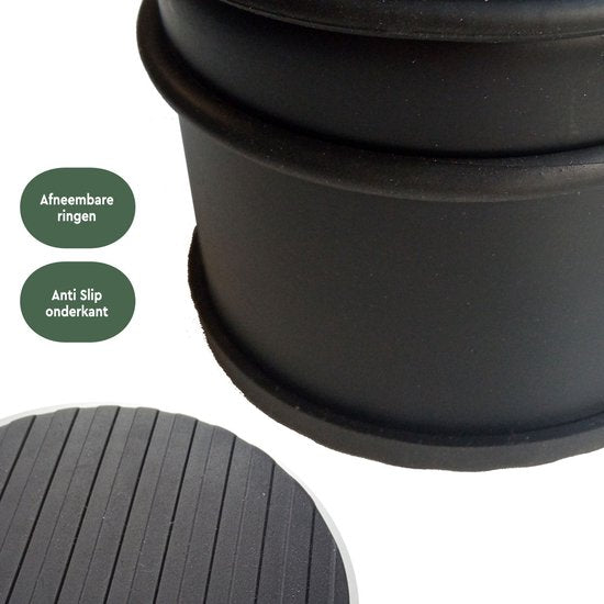 BRASQ Türstopper mit Rutschsicherung Schwarz 1,1 Kg - Für den Innen- und Außenbereich - Türpuffer mit Gummischutz Ø9 x 7,5 cm