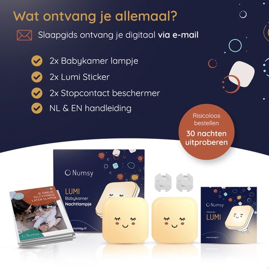 Numsy Babyzimmer Nachtlicht Steckdose - Automatischer Lichtsensor
