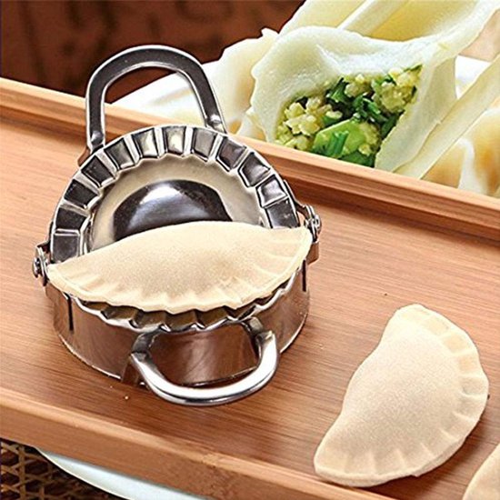 Qualisce Dumpling Maker – Nudelmaschine – Ausstechformen – Ravioli-Ausstecher – Nudelholz – Edelstahl