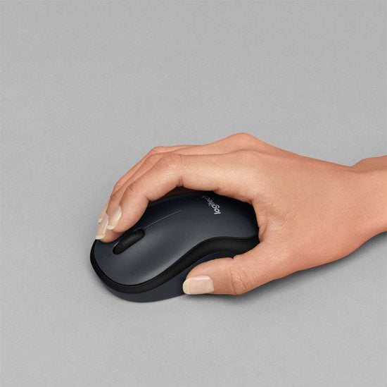 Logitech M220 Silent – Kabellose Maus – USB-Nano-Empfänger – Grau