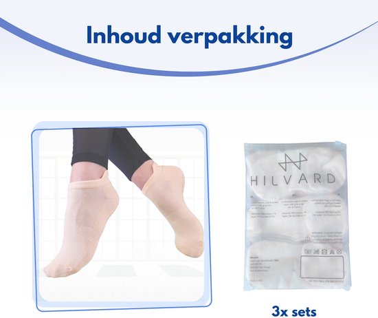 Hilvard Yoga Socken - Pilates Socken - Knöchelsocken - 3 Paar - Hell Orange - Anti-Rutsch Socken - Einheitsgröße