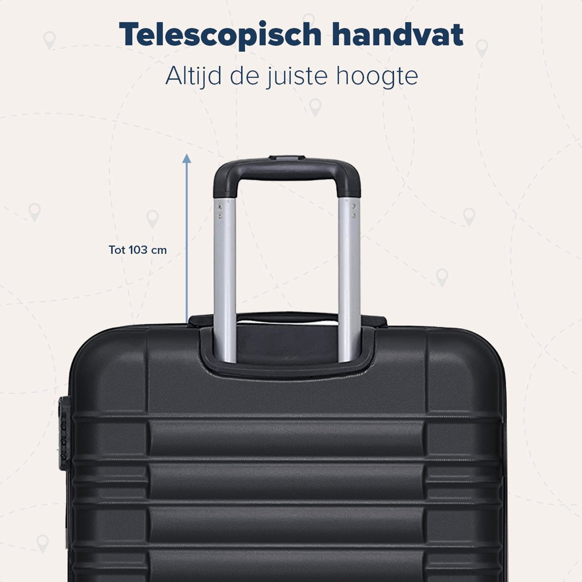 TRVLMORE - Koffer - Handgepäck - 54x36x20cm - 38L - Schwarz