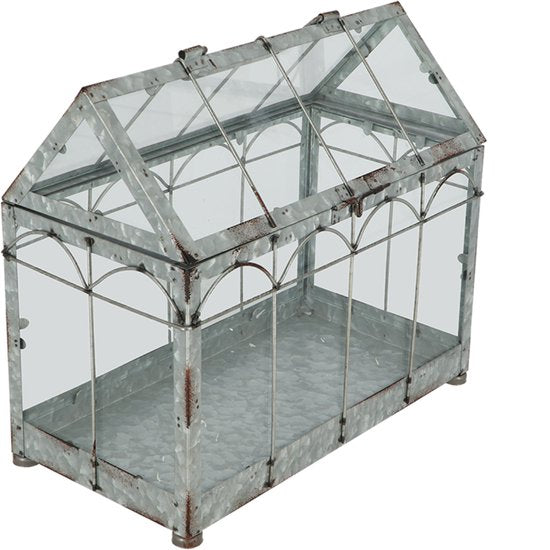 Esschert Design Gewächshaus 35,9 X 19 X 32,7 Cm Eisen Grau