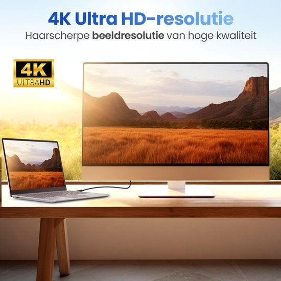 Garpex DisplayPort auf HDMI Kabel - 4K 60Hz Ultra HD - 1,8 Meter