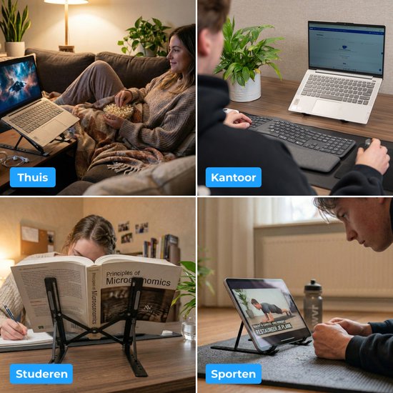 Nuvance Laptop-Ständer – Laptop-Ständer – Verstellbar – bis 17 Zoll – Tablet-Ständer – Laptop-Halterung – Erhöhung