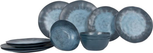 Gimex Stone Line Geschirr – Dunkelblau – 12-teilig