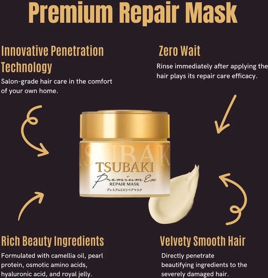 Tsubaki – Premium Repair Mask – Haarmaske – Intensiv – 180 g
