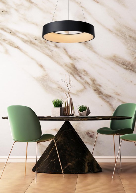 Lucide TALOWE LED - Hängeleuchte - Ø 60 cm - LED Dimmbar - 1x39W 3000K - Schwarz