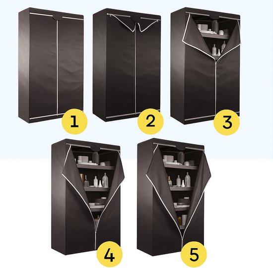 BRASQ Regalabdeckung schwarz - 180x90x40 cm