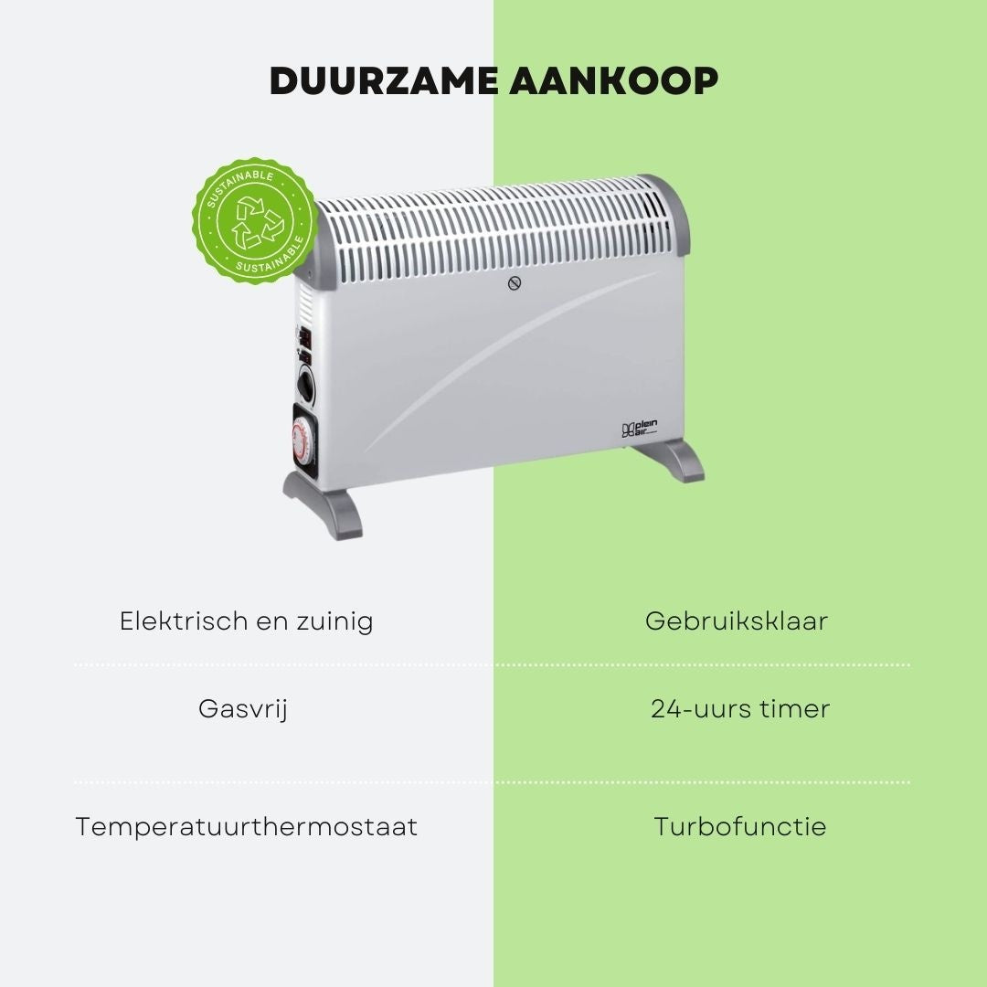 Plein Air - Konvektor-Heizung TC-T24 - 3 Heizstufen - 2000W - bis zu 20m² - weiß