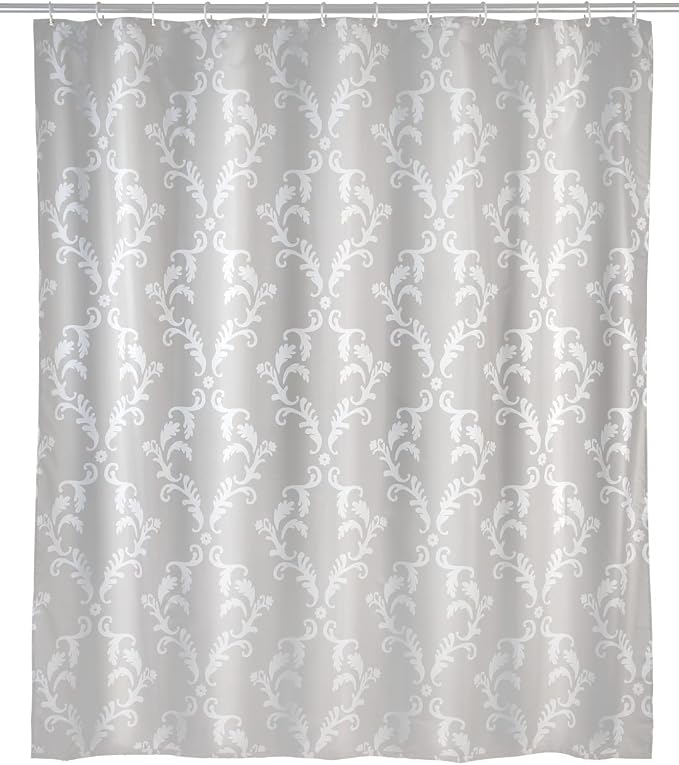Wenko Baroque Duschvorhang Blau – 180 x 200 cm – Schimmelschutz