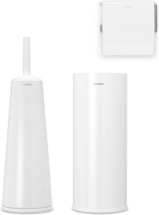Brabantia ReNew Toilettenzubehör-Set – 3-teilig – Weiß