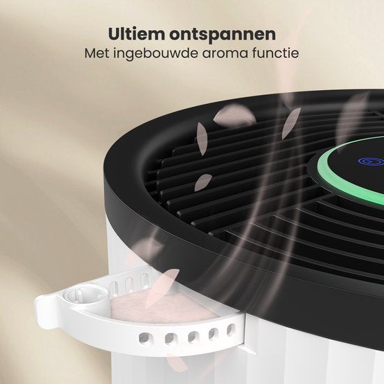 Auronic Luftreiniger Compact Pro - Mit HEPA 13-Filter - 150 m³/h - 30 m² - Aromatherapie-Funktion - 3 Stufen - Luftreiniger - Weiß