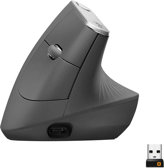 Logitech MX Vertical – Kabellose ergonomische Maus – Grau