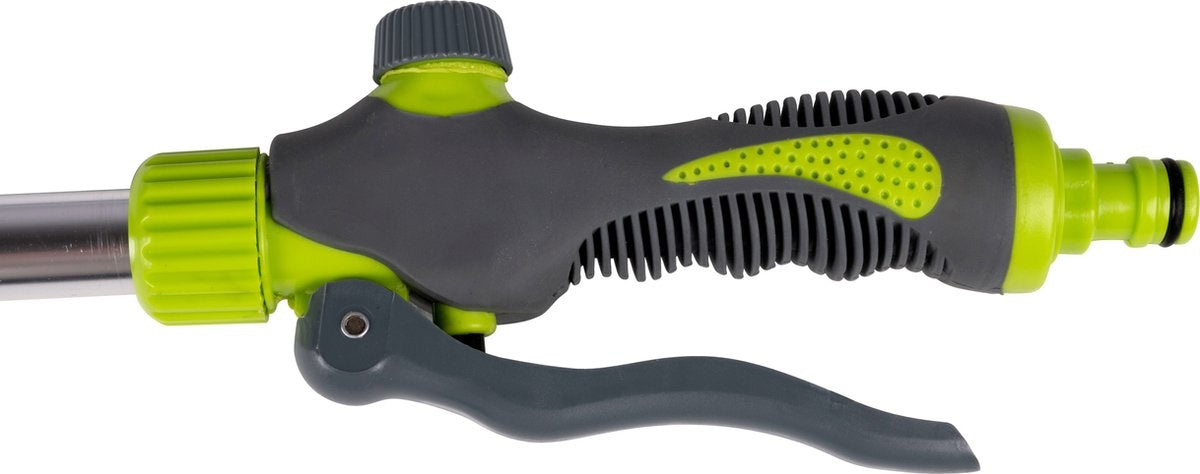 Kinzo Sprinklerkopf Gartenschlauch - Bewässerungssystem - 66 x 9 x 3,5 CM - mit 27 Bewässerungslöchern - 1/2 Anschluss für Gartenschlauch - Grün/Grau