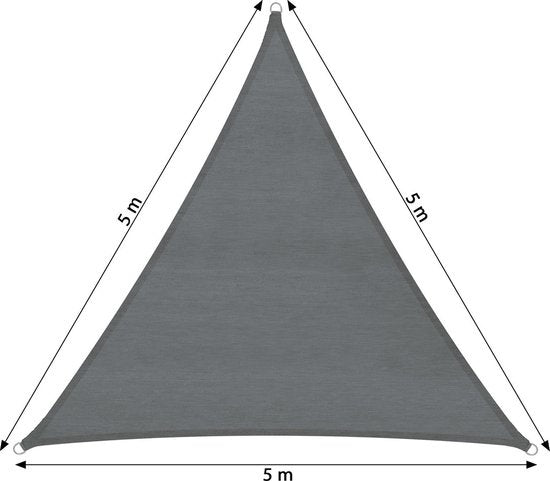 tectake - Driehoekig zonneluifel van polyethyleen, variant 2 500 x 500 x 500 cm SKU: 403886
