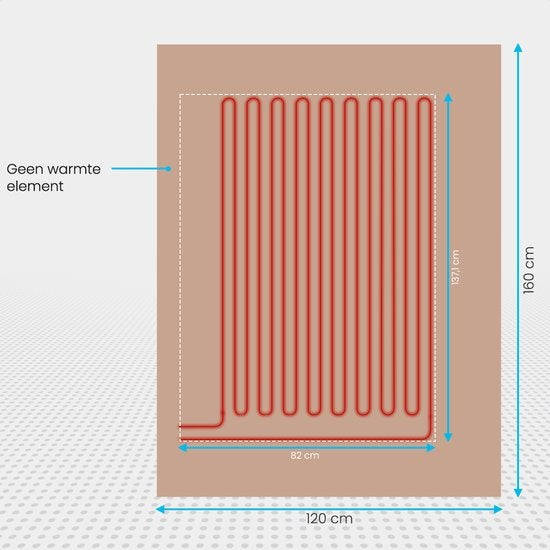 Auronic Electric Blanket - Wärmedecke - 9 Wärmestufen - 1 Person - 160x120cm - Hellbraun