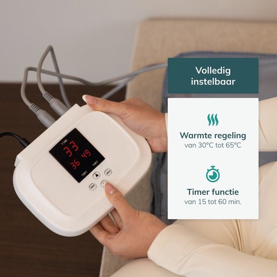 Soft & Silky - Infrarot-Therapie-Decke - 35°C und 75°C - Infrarot-Sauna - Rotlichttherapie - Wärmedecke - Elektrische Decke - Fibromyalgie