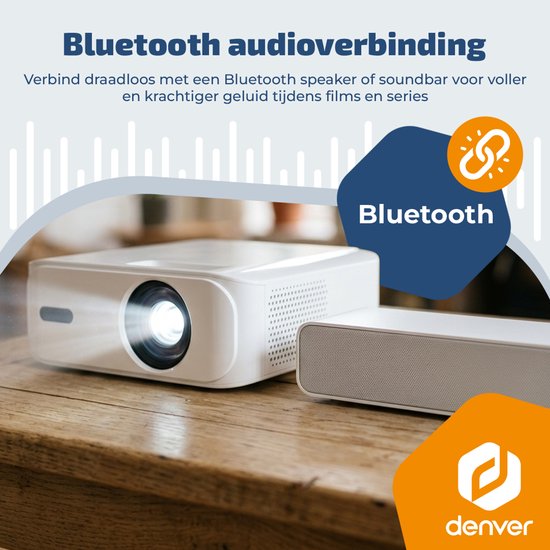 Denver Beamer – 4K 3840 x 2160p – 400 ANSI-Lumen – Projektor – Heimkino – HDMI – USB-C – PR4300