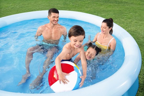 Bestway – Fast Set – Aufblasbares Schwimmbecken inklusive Filterpumpe – 305 x 66 cm – rund