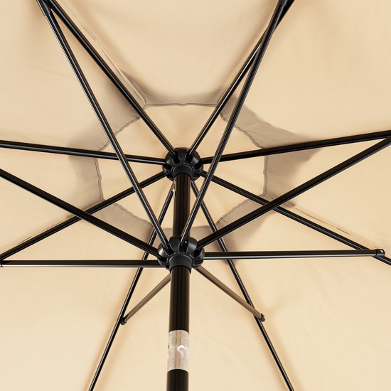Tristar Stabsonnenschirm – 300 cm, rund – Garten & Balkon – neigbar – inkl. Schutzhülle – PA-7904 – Beige