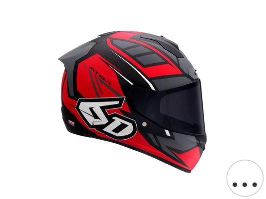 6D Helmet ATS-1R Rogue Motorradhelm – Mattrot-Grau – Größe S