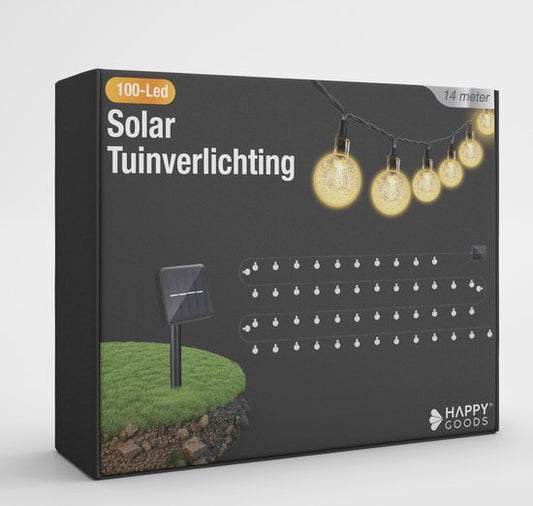 Happy Goods Solar-Gartenleuchten - 100 LED (2x50)