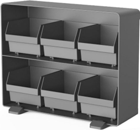 BRASQ Tee-Organizer Schwarz TB100 – Teedose mit 6 Fächern – Küchenorganizer – Teedose – Teebeutelhalter – Platzsparendes Aufbewahrungssystem