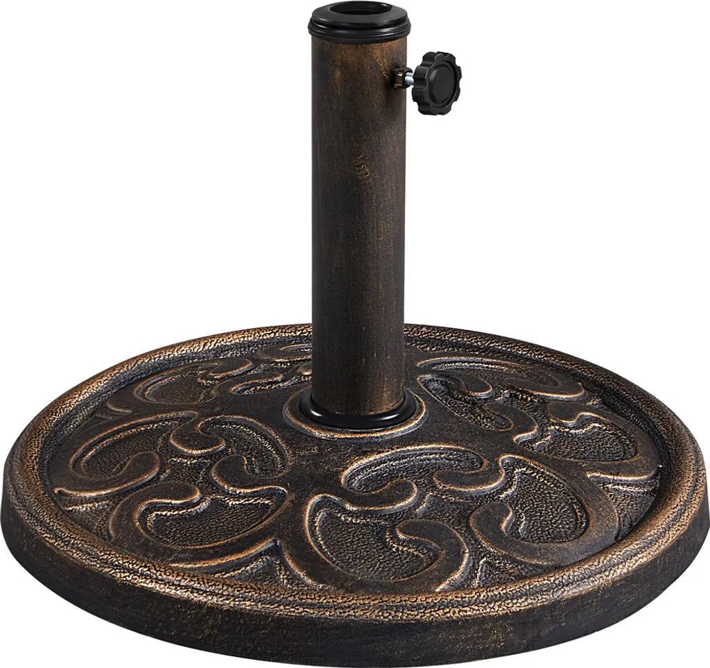Yaheetech Sonnenschirmständer 10 kg, rund, bronzefarben