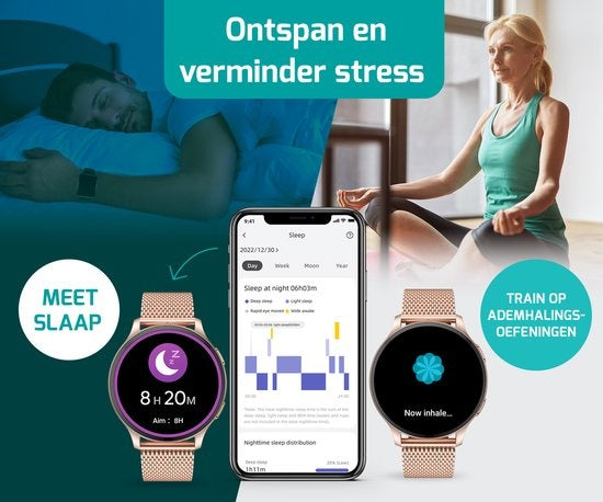 FITAGE Sportuhr - Smartwatch - Schrittzähler - Pink