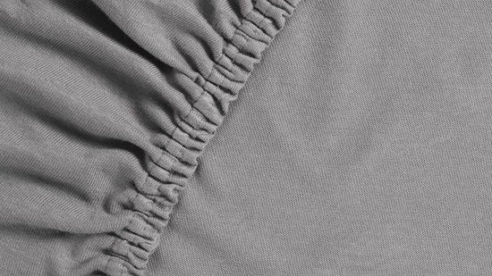 Ambiante Jersey – Spannbetttuch – 160 x 200/210 – Grau