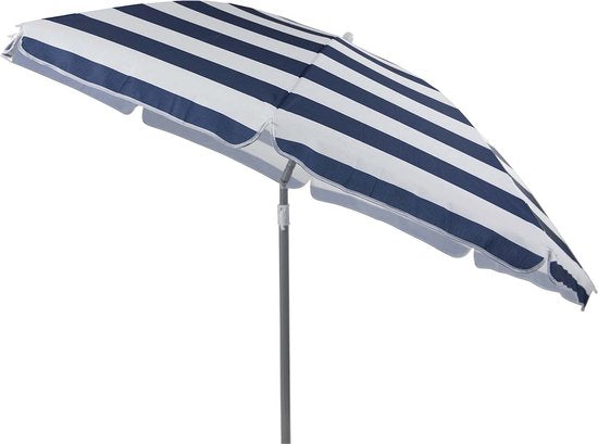 Bo-Camp – Sonnenschirm – Strand – Mit Schwenkarm – Gestreift – Ø 165 cm