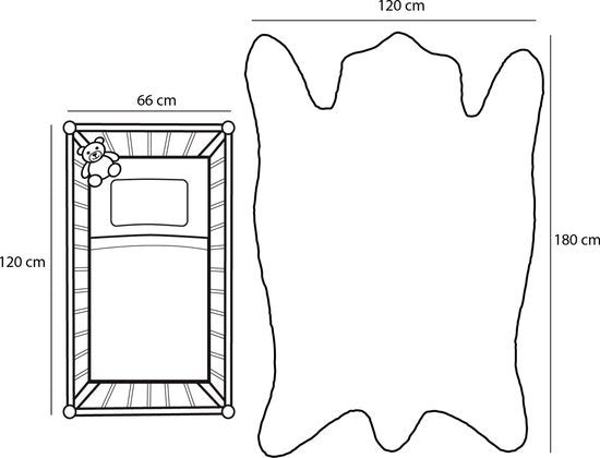 Vorleger Kinderzimmer - Vorleger Dschungel - Tiger - 180 x 120 cm - Gelb