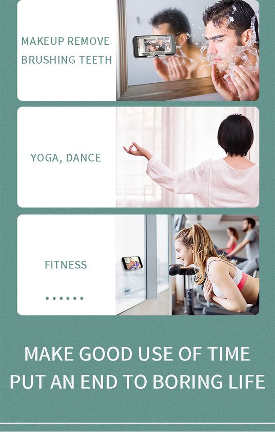 Techvavo® Handyhalter für die Wand – Wandhalterung für Handy & Tablet – Ohne Bohren – Schwenkbar – Universal – Schwarz