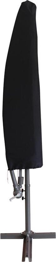 909 OUTDOOR Hängesonnenschirm in dunkelgrün 2,5 m hoch, Gartenschirm mit Stahlgestell und Abdeckung, Sonnenschirm mit Kurbel und Kippfunktion, Durchmesser 300 cm