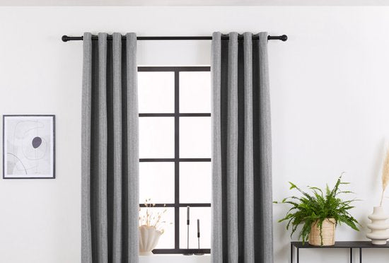 Lifa Living - Beige Luxusvorhänge - Verdunkelung - Polyester - Mit 8 Aufhängeringen - 150 x 260 cm