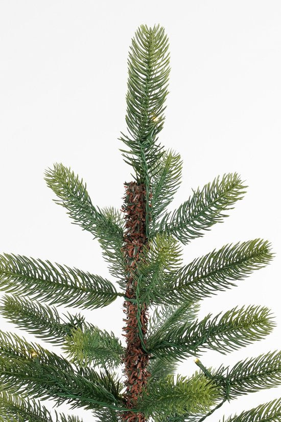Black Box Trees Nagoya Kunstweihnachtsbaum mit Beleuchtung H120 x Ø60 cm – Weihnachtsbaum für den Innenbereich – Kunstbaum mit 212 PE-Tannenzweigen – Schlankes Modell Ø60 cm – Grün