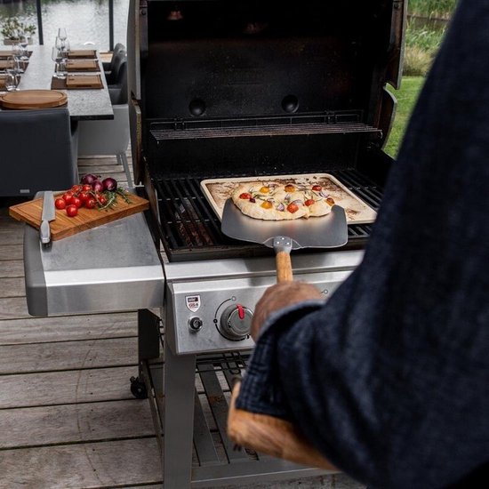 Boska Pizzaservice L Barbecue - Für Gastronomie und Haushalt - Hohe Qualität - Aluminium - Eichenholz