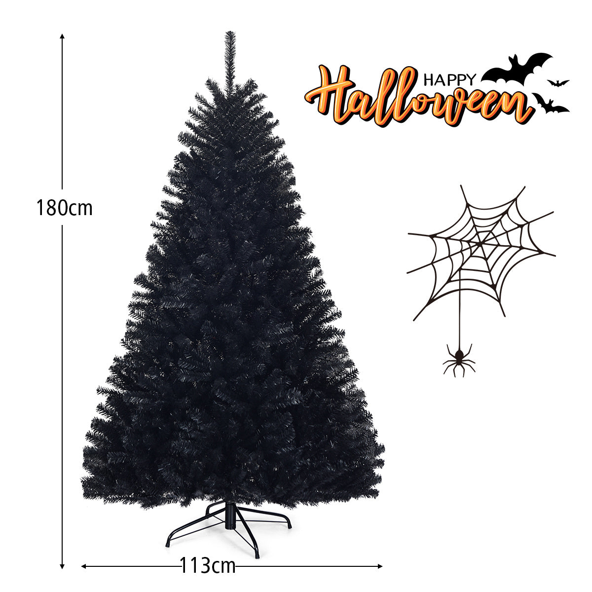 Coast Weihnachtsbaum - 1036 Zweige - PVC - 180cm - Schwarz