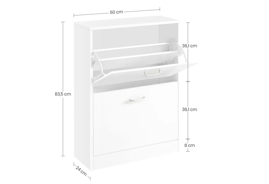 Home & Comfort Stilvoller und kompakter Schuhschrank mit 2 Schubladen