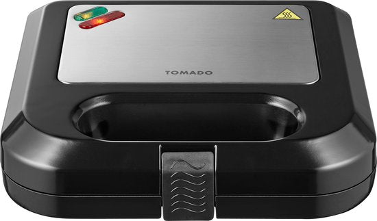 Tomado TGS2001S - Toasti-Eisen - Griller - PFAS frei - Toasti-Maker - 750 Watt - 22,5 x 13 cm - Schwarz/RVS