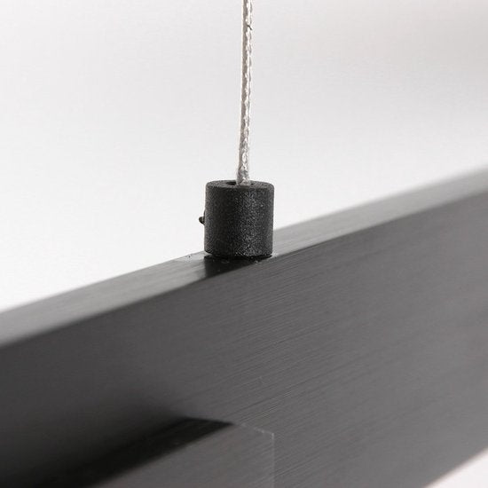 Hängeleuchte Bloc 3297ZW Schwarz mit höhenverstellbarem Kabelzug, Glas und Metall – Steinhauer