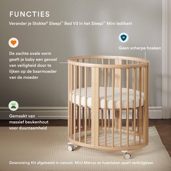 Stokke Sleepi V3 Downsizing-Set, Weiß – Verwandeln Sie das Sleepi-Bett V3 wieder in ein Sleepi Mini