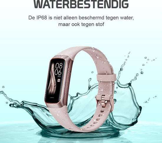Otiume Activity Tracker - Mit Schrittzähler und Herzfrequenzmesser - Sportuhr - Smartwatch - Unisex - Rosa