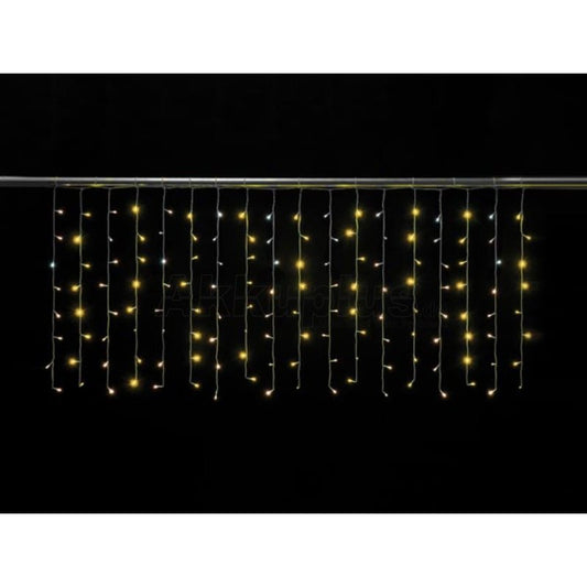 Light Creations Cascade Light Led - 2 X 0.8 M - 160 Leds - Weiß und Warmweiß - Weiß Kabe