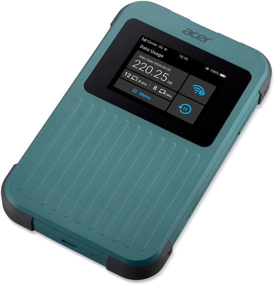 Acer Connect M4 – Tragbarer MiFi-Router – Mobiler Hotspot – 5G – WLAN 6 – Dualband – SIM – eSIM – Virtuelle SIM – inklusive 1 GB – bis zu 16 Geräte – ideal für unterwegs oder auf dem Campingplatz