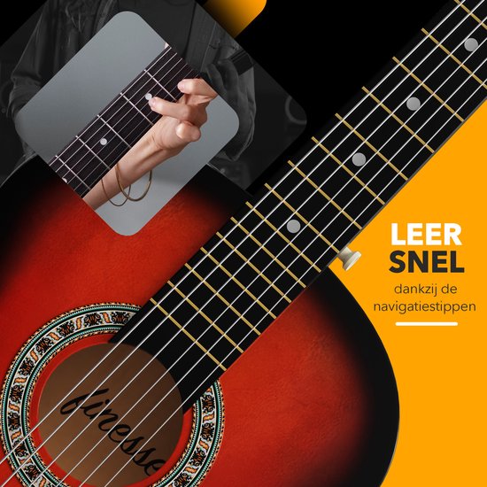 Finesse Akustikgitarre - Starter Set - Nylonsaiten - Klassische Gitarre - Gitarre Kinder & Erwachsene