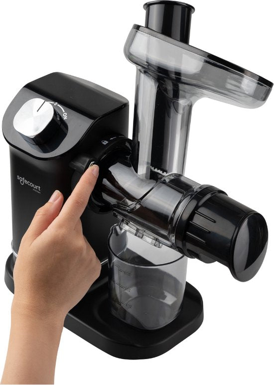 Safecourt Kitchen - Slowjuicer - Entsafter - Gemüse- und Obstpresse - 300ml - Schwarz