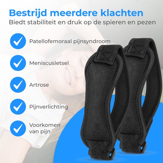 Nuvance - Patella Brace - Knieschiene - 2er-Set Knieschienen - Knieschiene zur Unterstützung - Knieschiene für Sport